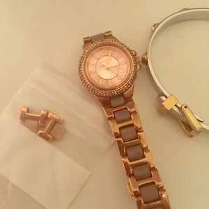 Michael Kors women’s watch and bracelet
